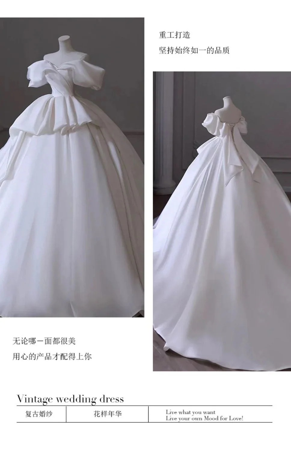 小柄な花嫁のためのワンショルダーサテンメインウェディングドレス2025 女性のための大きなテール付きのウェディングドレス 小柄な花嫁のためのワンショルダーサテンメインウェディングドレス2025 女性のための大きなテール付きのウェディングドレス