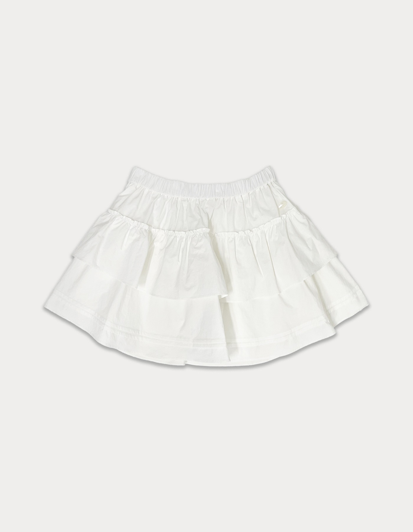 [IVE WONYOUNG] Cancan shirring ミニスカート(IVORY)