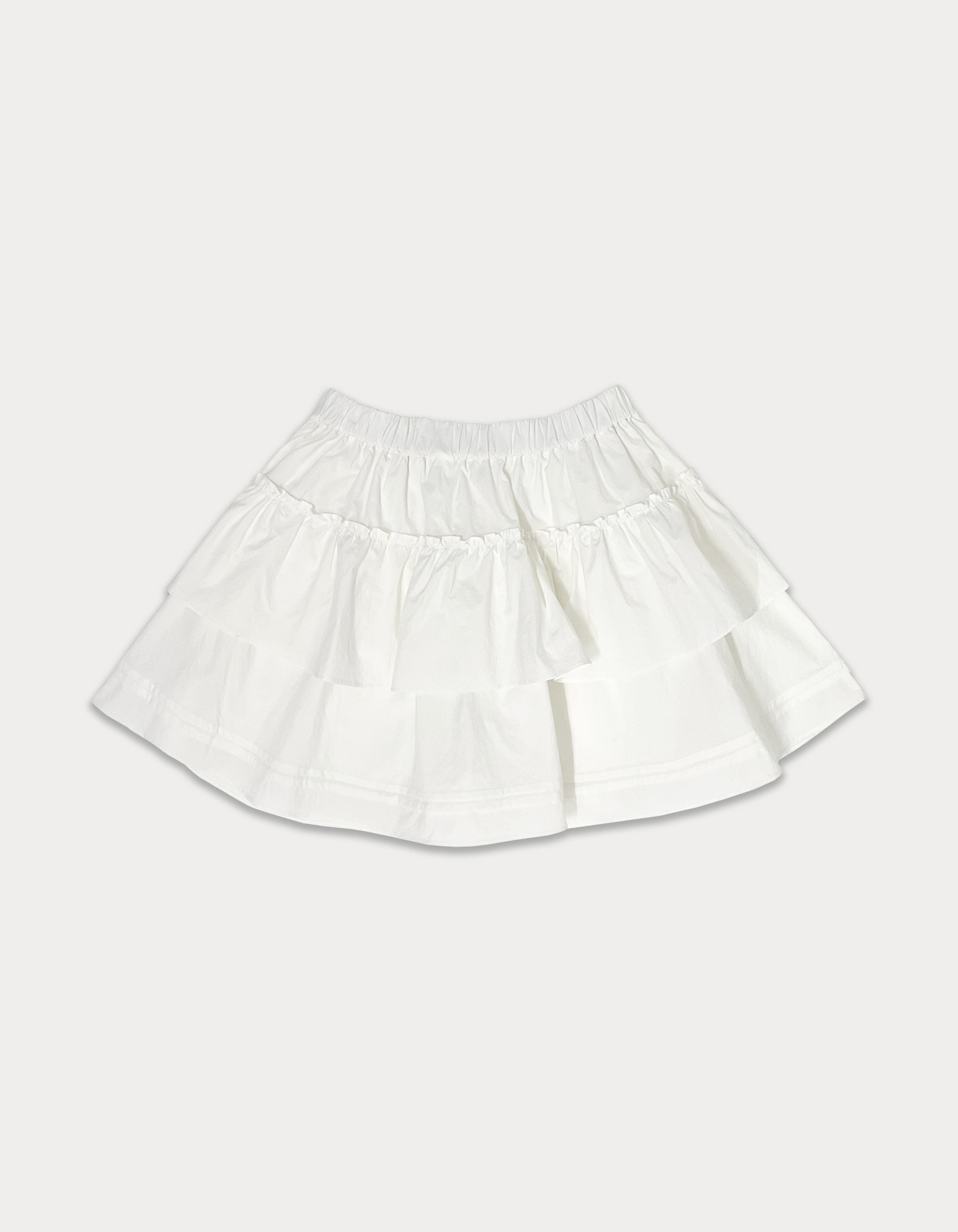 [IVE WONYOUNG] Cancan shirring ミニスカート(IVORY)