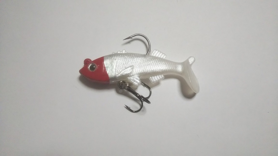 魚の頭 ジグヘッド ワーム ソフトルアー おまけ付 小型 5cm 根魚 ソイ 回遊魚 5色セット 9g