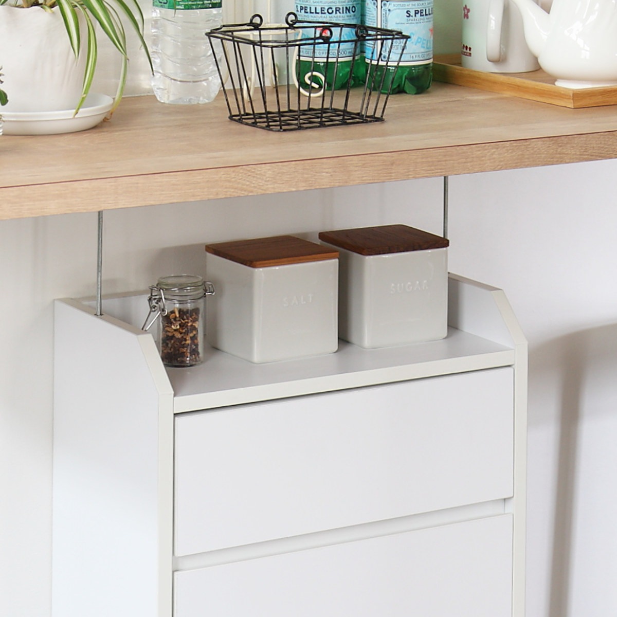 カウンター下収納 幅40cm チェスト 4段 薄型 カウンター下 カウンター 窓下収納 リビングチェスト ミニチェスト ローチェスト キッチン収納 キッチンカウンター 腰窓 収納 整理 幅40