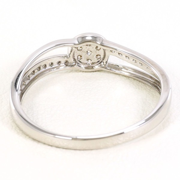 K18 18金 WG リング 20号 ダイヤ 0.20 中古 K18 18金 WG リング 20号 ダイヤ 0.20 中古