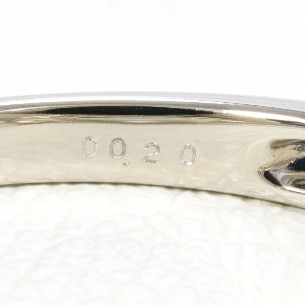 K18 18金 WG リング 20号 ダイヤ 0.20 中古 K18 18金 WG リング 20号 ダイヤ 0.20 中古