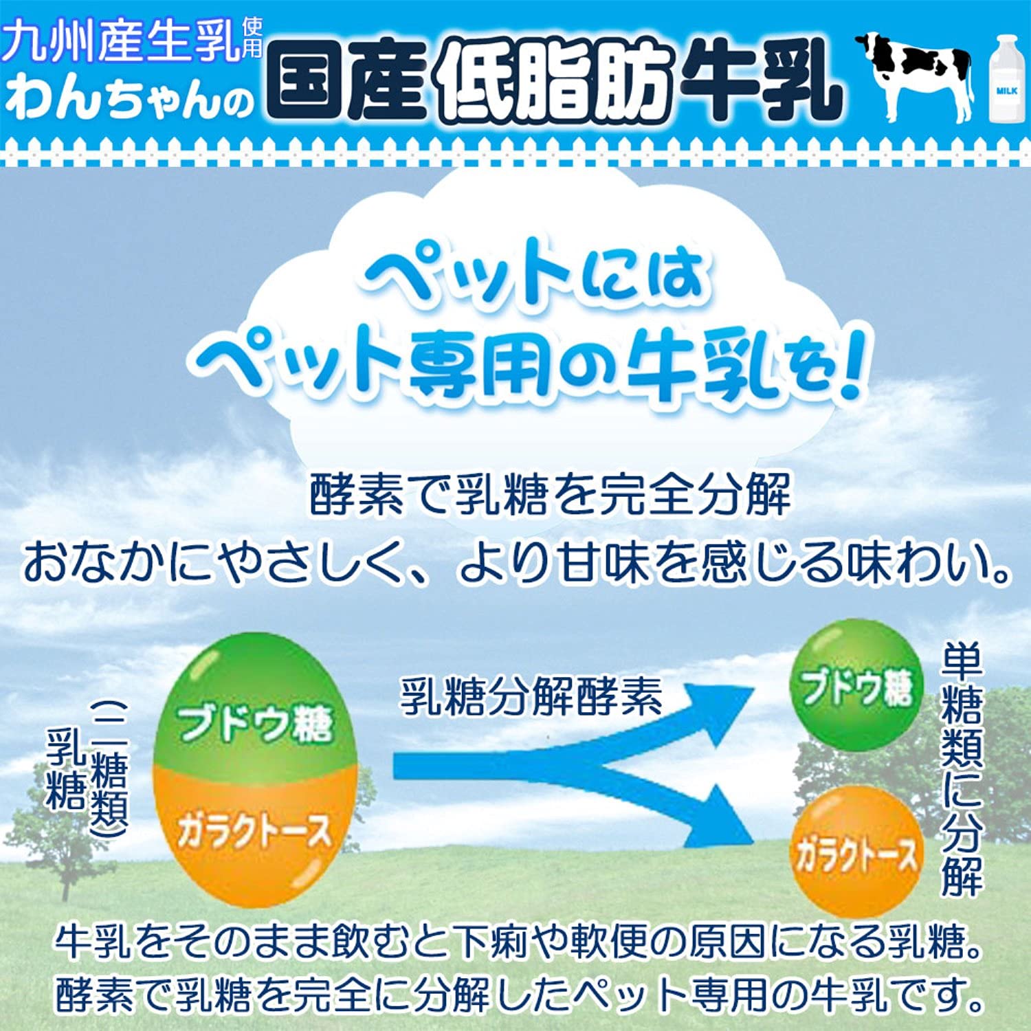 ドギーマン わんちゃんの国産低脂肪牛乳 全犬種用 200ミリリットル (x 24) (ケース販売)