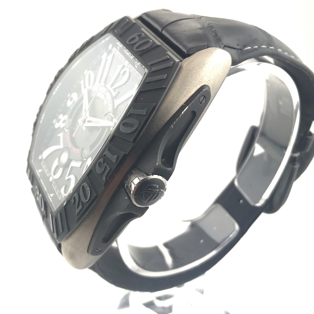 FRANCK MULLER フランクミュラー 腕時計 9900SCGP コンキスタドール グランプリ 自動巻き デイト チタン ブラック