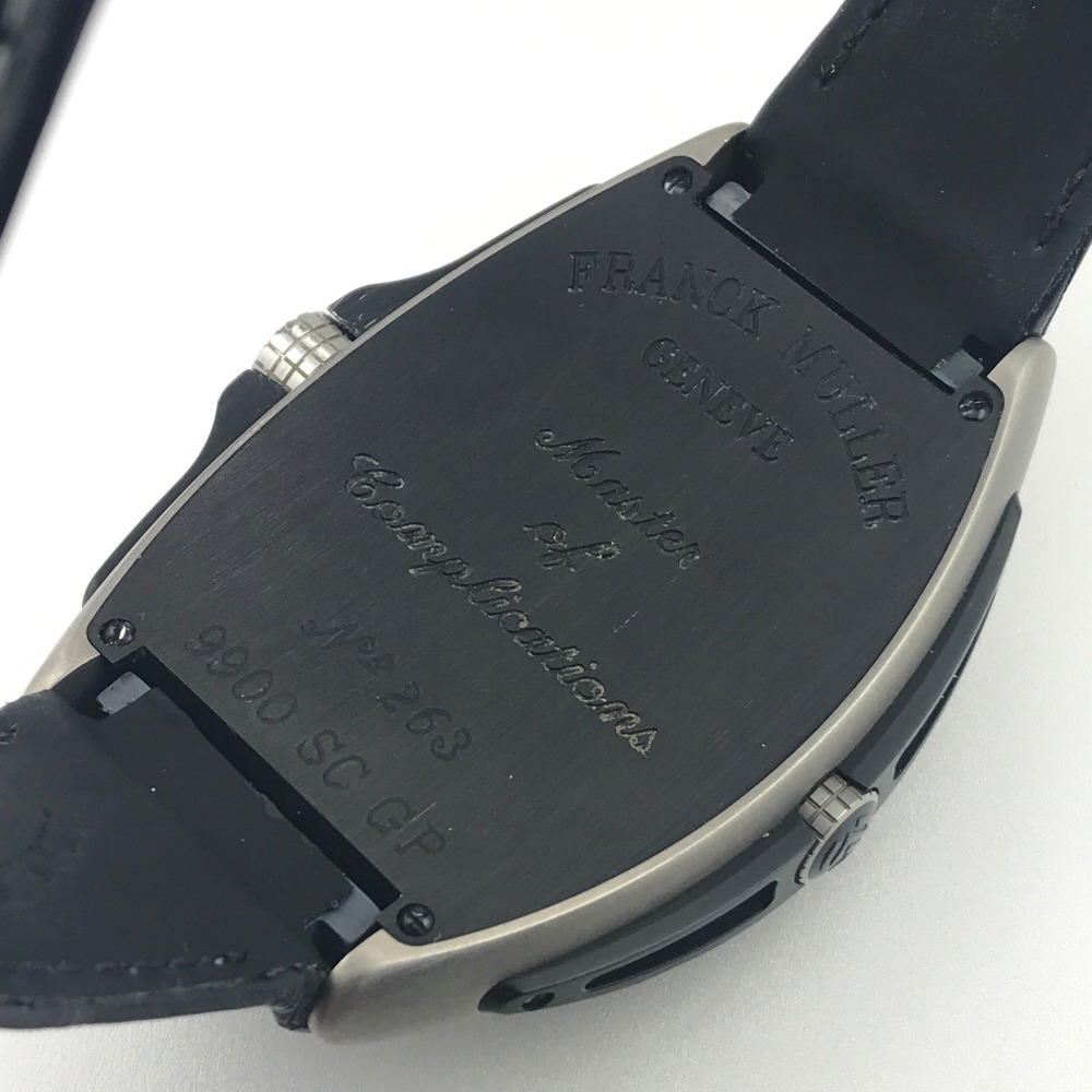 FRANCK MULLER フランクミュラー 腕時計 9900SCGP コンキスタドール グランプリ 自動巻き デイト チタン ブラック