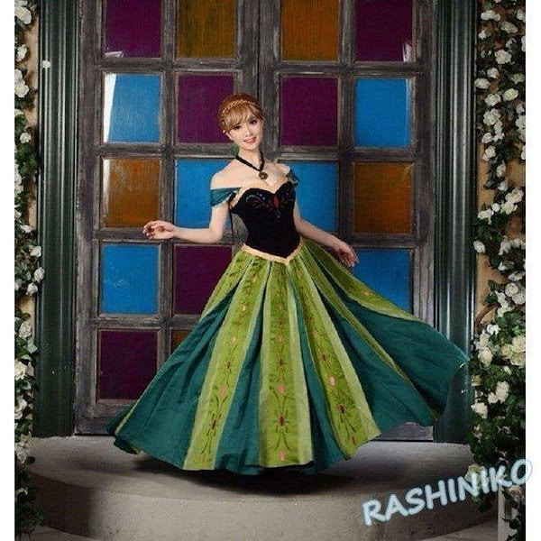 アナ コスプレ衣装 ドレス アナ ドレス 子供 プリンセス コスプレ 衣装 可愛いハートの