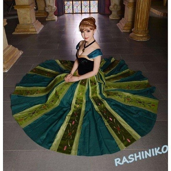 アナ コスプレ衣装 ドレス Qoo10] 【3日出荷】アナ コスプレ衣装 ドレス