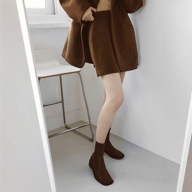 シューズ 靴 レディースブーツ ショートブーツ ファスナーブーツ 1cm PU かわいい 大人可愛い シンプル カジュアル おしゃれ お洒落 かっこいい レトロ メンズライク ラフ クール 存在感