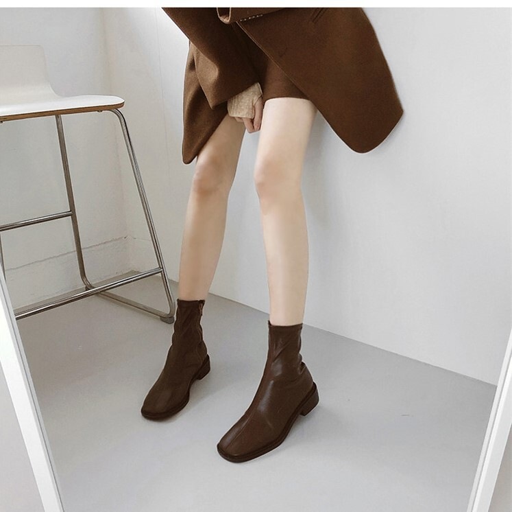 シューズ 靴 レディースブーツ ショートブーツ ファスナーブーツ 1cm PU かわいい 大人可愛い シンプル カジュアル おしゃれ お洒落 かっこいい レトロ メンズライク ラフ クール 存在感