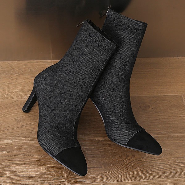 ブーツ 痛くない 歩きやすい ポインテッドトゥ ピンヒール ショートブーツ ワイドシャフト 秋 冬 美脚 脚長 レディース 柔らか ブラック ブルー ハイヒール ショート シンプル 黒 バックファス ブーツ 痛くない 歩きやすい ポインテッドトゥ ピンヒール ショートブーツ ワイドシャフト 秋 冬 美脚 脚長 レディース 柔らか ブラック ブルー ハイヒール ショート シンプル 黒 バックファス