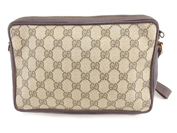 グッチ GUCCI クラッチバッグ メンズ可 ヴィンテージ GGプラス ベージュ×ブラウン系 PVC×レザー 訳あり セール 【中古】 T5781 . グッチ GUCCI クラッチバッグ メンズ可 ヴィンテージ GGプラス ベージュ×ブラウン系 PVC×レザー 訳あり セール 【中古】 T5781 .