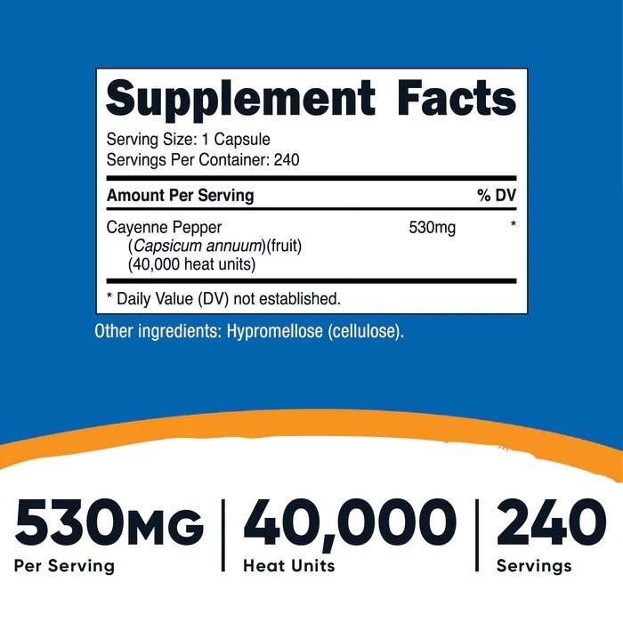 [USA] Nutricost ニュートリコストカイエンペッパー530mg240カプセル