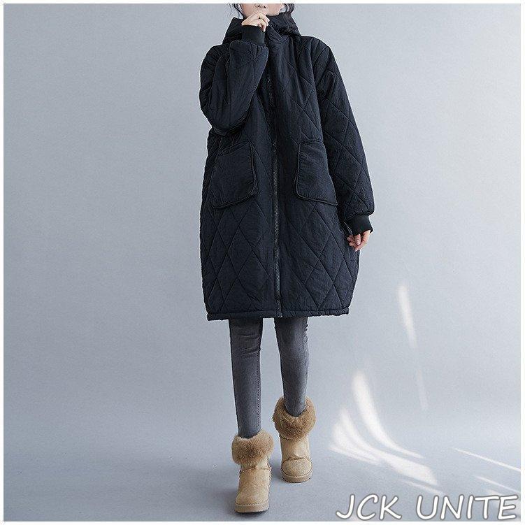 【急速出荷】大人気 上品 コート レディース ロングコート おしゃれ ジャケット ロング丈 中綿コート フード付き 防寒 アウター 大きいサイズ 中綿