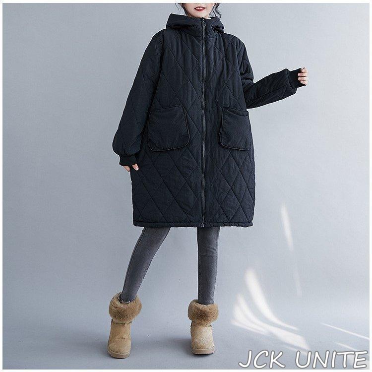 【急速出荷】大人気 上品 コート レディース ロングコート おしゃれ ジャケット ロング丈 中綿コート フード付き 防寒 アウター 大きいサイズ 中綿