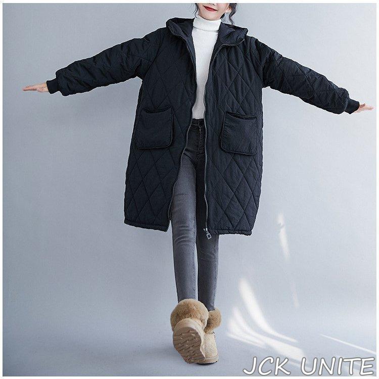 【急速出荷】大人気 上品 コート レディース ロングコート おしゃれ ジャケット ロング丈 中綿コート フード付き 防寒 アウター 大きいサイズ 中綿
