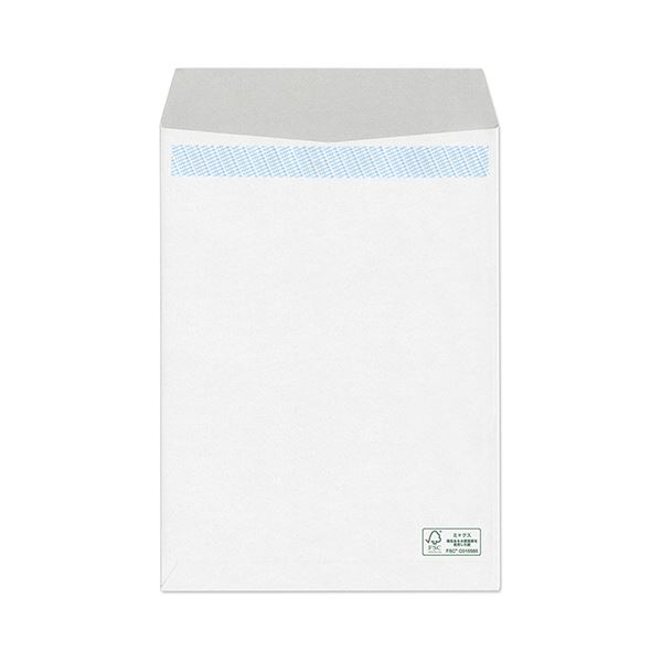 （まとめ）ハート 森林認証 透けない封筒 ケントテープ付 角2 1パック（100枚）[x5]