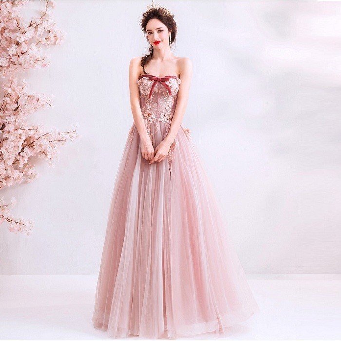 ロングドレス ウェディングドレス カラードレス パーティードレス 発表会 大きいサイズ 結婚式 ワン