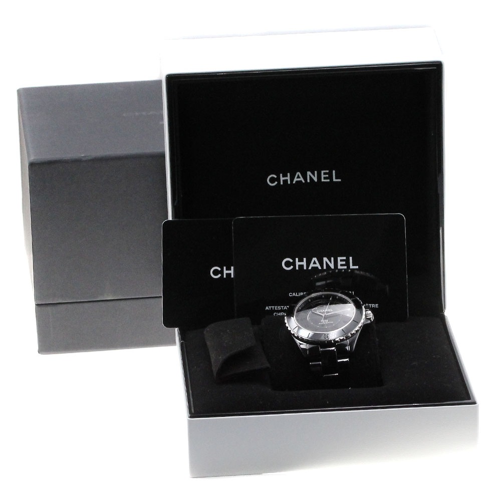 シャネル CHANEL H6185 J12 ファントム 自動巻き メンズ 箱・保証書付き_844792【中古】