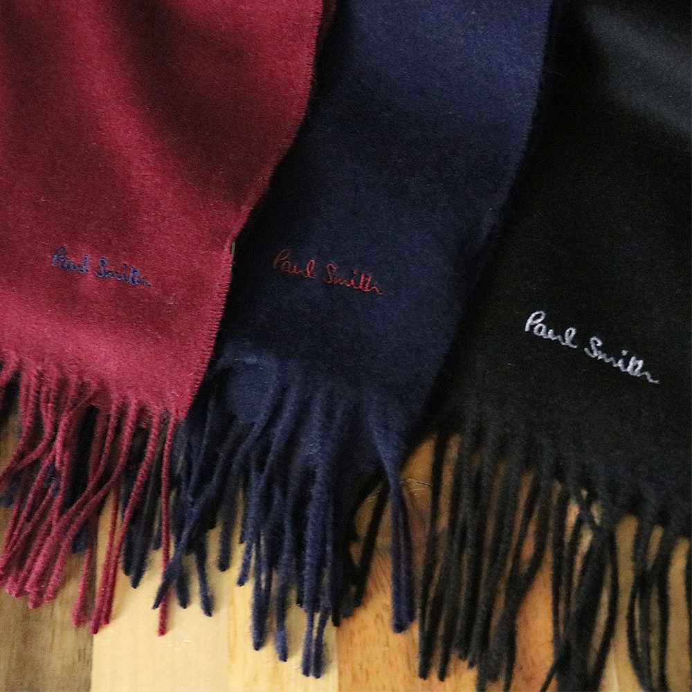 PSマフラー メンズ レディース 選べる6color ロゴ 刺繍 ラムウールマフラー スカーフ ラッピング付 PSマフラー メンズ レディース 選べる6color ロゴ 刺繍 ラムウールマフラー スカーフ ラッピング付