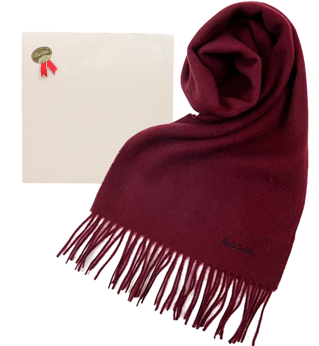 PSマフラー メンズ レディース 選べる6color ロゴ 刺繍 ラムウールマフラー スカーフ ラッピング付 PSマフラー メンズ レディース 選べる6color ロゴ 刺繍 ラムウールマフラー スカーフ ラッピング付
