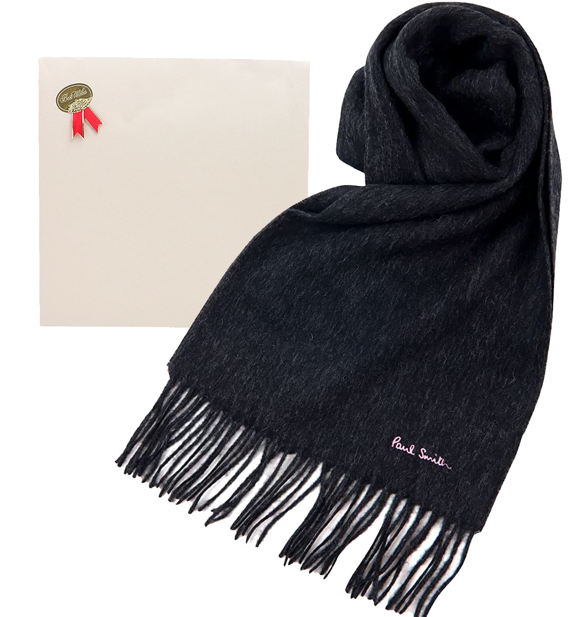 PSマフラー メンズ レディース 選べる6color ロゴ 刺繍 ラムウールマフラー スカーフ ラッピング付 PSマフラー メンズ レディース 選べる6color ロゴ 刺繍 ラムウールマフラー スカーフ ラッピング付