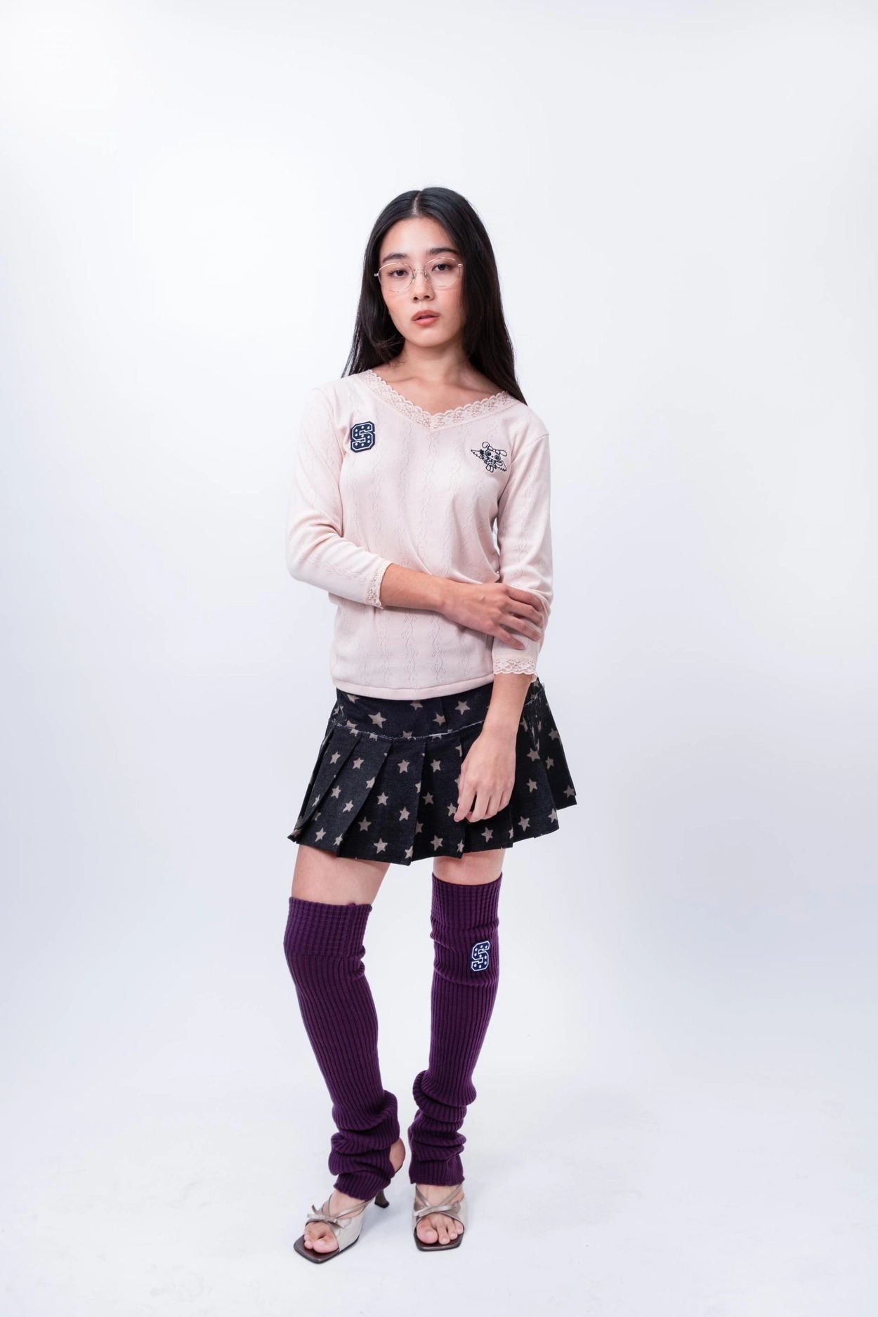 SHALOM】24FW I DON T KNOW LACE TOP (PEACH)