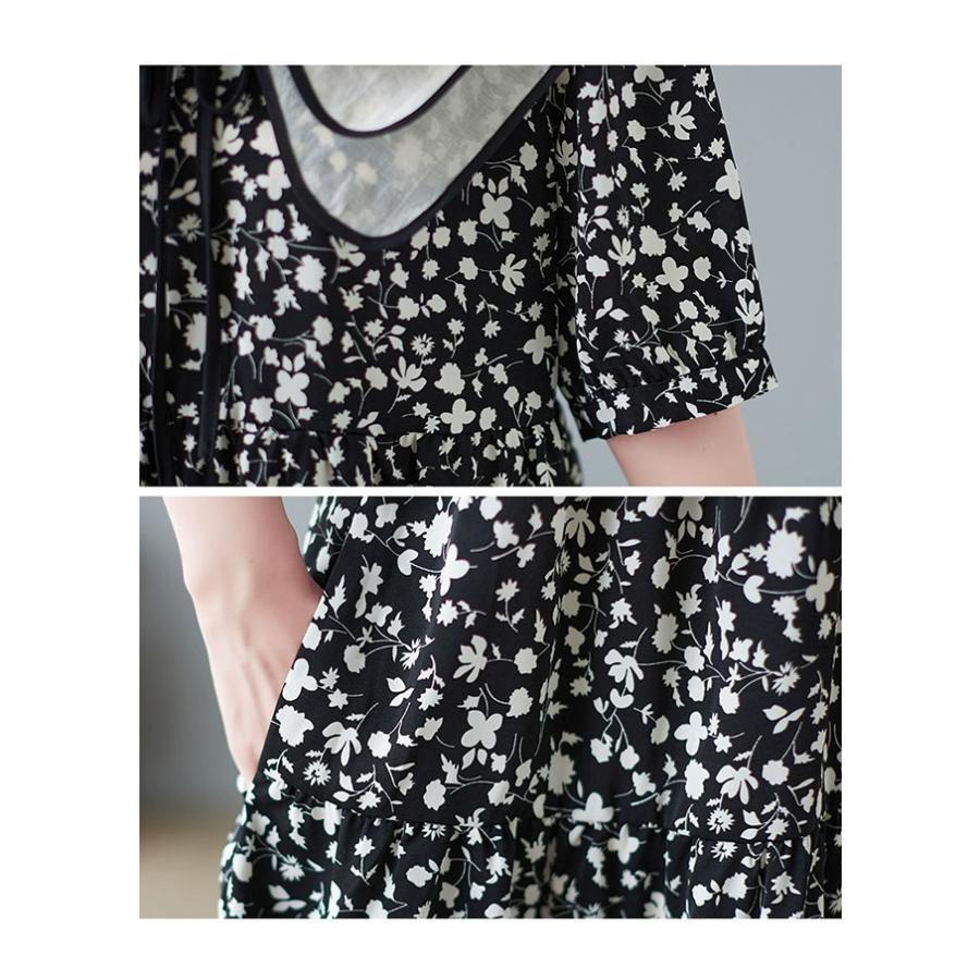 シフォンワンピース 半袖 夏 レディース 花柄 ワンピース 体型カバー Aラインワンピース ミディ丈 膝丈ワンピース 半袖ワンピース シフォンワンピース 半袖 夏 レディース 花柄 ワンピース 体型カバー Aラインワンピース ミディ丈 膝丈ワンピース 半袖ワンピース
