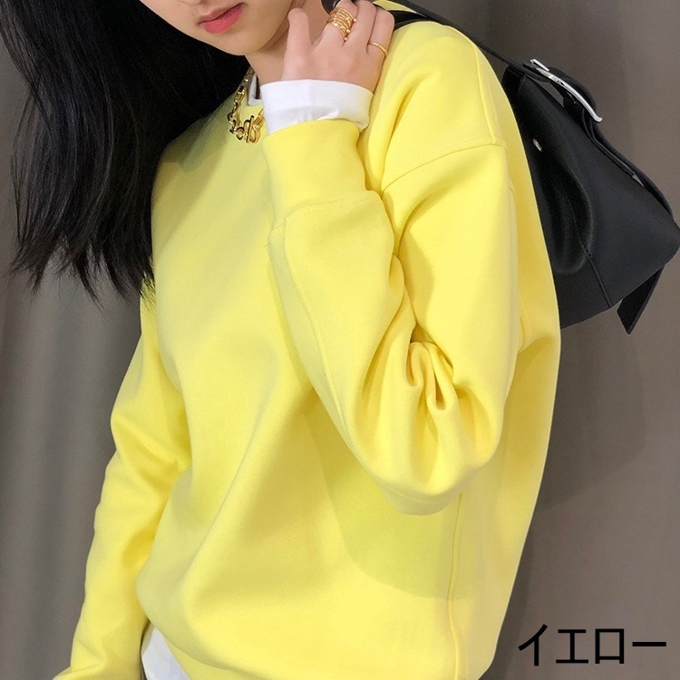 スウェット 重ね着 セット トップス トレーナー オルチャン レディース 韓国 ブルー ライトパープル ライトグリーン イエロー ホワイト ブラック ピンク グリーン 部屋着 ゆったり