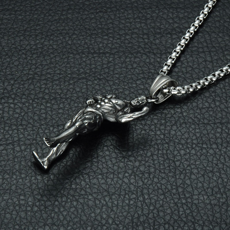 ボディービルダーステンレスネックレス チェーン付き 首飾り アクセサリー 筋トレ マッチョ 筋肉 ボディービルダーステンレスネックレス チェーン付き 首飾り アクセサリー 筋トレ マッチョ 筋肉