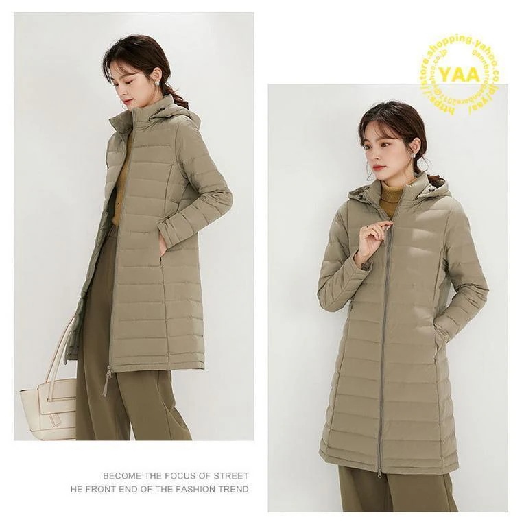 品大人気ロング丈フード付きライトダウンジャケットレディースロング丈ダウンジャケット軽量 品大人気ロング丈フード付きライトダウンジャケットレディースロング丈ダウンジャケット軽量