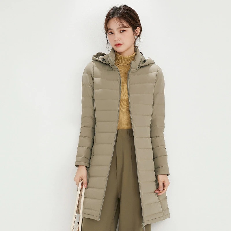 品大人気ロング丈フード付きライトダウンジャケットレディースロング丈ダウンジャケット軽量 品大人気ロング丈フード付きライトダウンジャケットレディースロング丈ダウンジャケット軽量