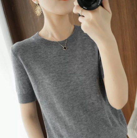 トップス モテアイテム エレガント ニットソー 半袖 ラウンドネック スリム 細身 ニット 伸縮性 通気性 サマーニット 薄手 きれいめ シンプル 上品 おしゃれ お洒落 レトロ 女子 トップス モテアイテム エレガント ニットソー 半袖 ラウンドネック スリム 細身 ニット 伸縮性 通気性 サマーニット 薄手 きれいめ シンプル 上品 おしゃれ お洒落 レトロ 女子
