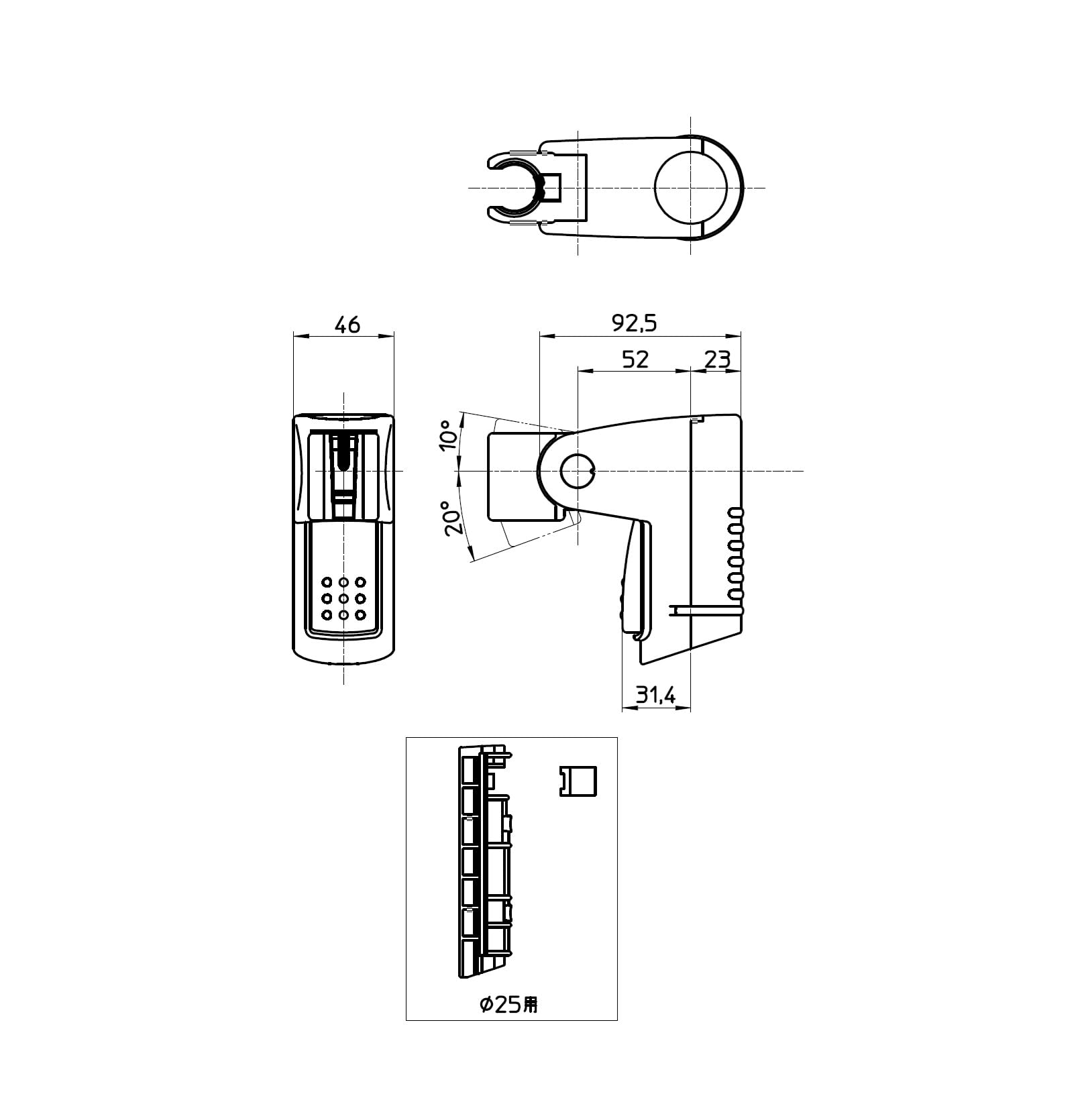 SANEI(サンエイ) スライドシャワーハンガー φ25・30mm対応 後付け 交換・追加用 上下左右好きな角度に調整可能 簡単 日本製 PW5801-1 SANEI(サンエイ) スライドシャワーハンガー φ25・30mm対応 後付け 交換・追加用 上下左右好きな角度に調整可能 簡単 日本製 PW5801-1