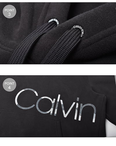 Qoo10] Calvin Klein カモフラージュロゴフーディー K10K1