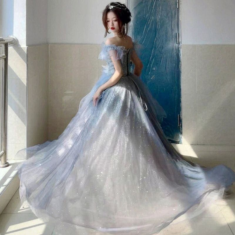 パーティードレスボディコンワンピ　ブルー イブニングドレス スカート 女性 上質な風合い 歳 成人式 姫大