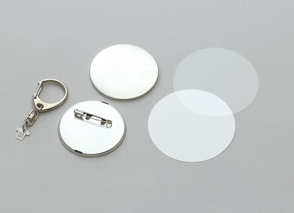 （まとめ買い）バッジ金具 キーホルダーセット 10個セット 1307 [x3セット]