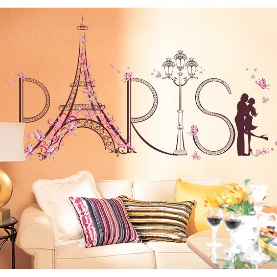 Qoo10] ウォールステッカー パリ エッフェル塔と