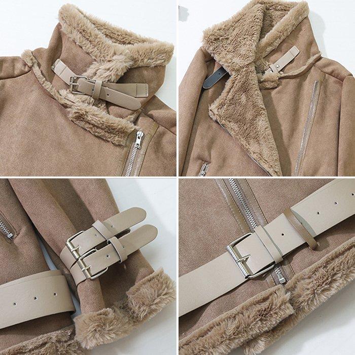 コートムートンコートレディース40秋冬長袖きれいめボアコートライダースアウター切り替えもこもこ防寒カジュアル秋冬暖かい軽量