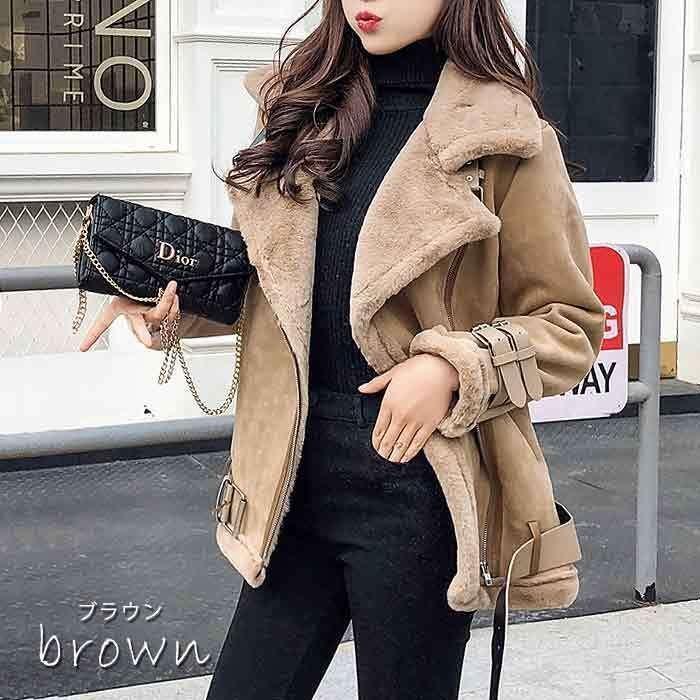 コートムートンコートレディース40秋冬長袖きれいめボアコートライダースアウター切り替えもこもこ防寒カジュアル秋冬暖かい軽量