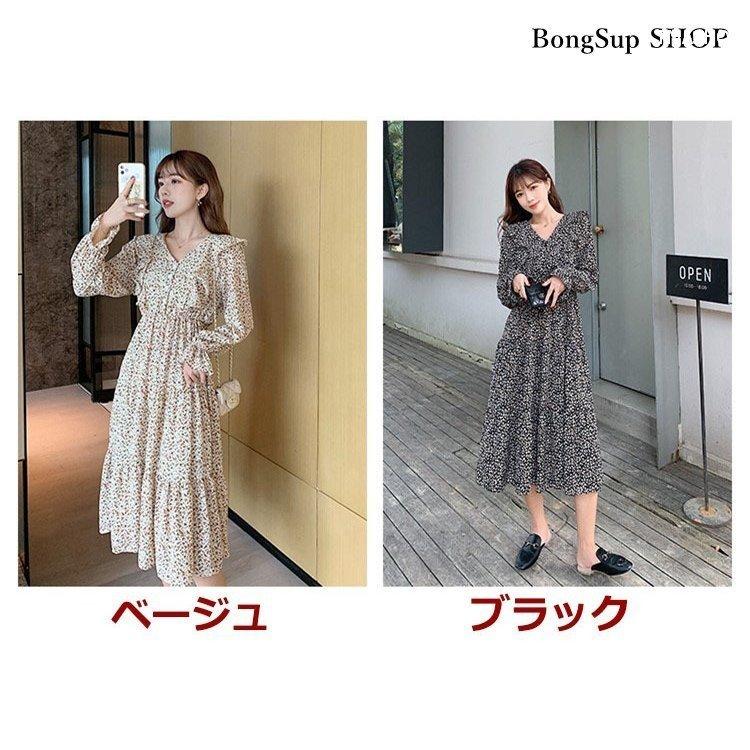 ワンピース レディース ワンピース 春 夏 長袖ワンピース きれいめワンピース シフォン オシャレ 通勤 結婚式 お出かけ