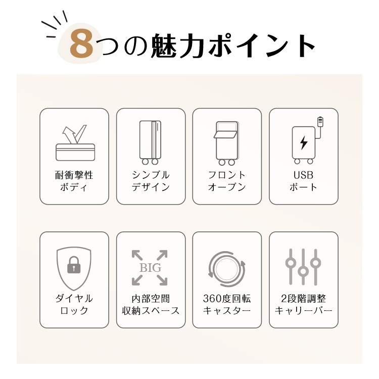 スーツケース キャリーケース 20インチ 機内持込 フロントオープン USBポート スーツケース キャリーケース 20インチ 機内持込 フロントオープン USBポート