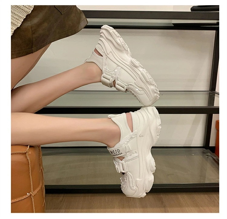 レディース 厚底サンダル スニーカー 防滑 軽量 クッション性 痛くない サンダル スパンコール プラットフォームシューズ 厚底靴 シューズ 歩きやすい 通気 夏靴 通勤 おしゃれ 30代 40代 5