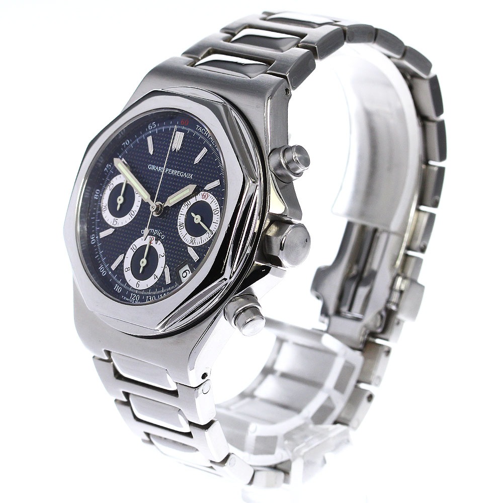 ジラールペルゴ GIRARD PERREGAUX 8017 ロレアート オリンピコ クロノグラフ 世界限定999本 自動巻き メンズ 良品 _766565【中古】 ジラールペルゴ GIRARD PERREGAUX 8017 ロレアート オリンピコ クロノグラフ 世界限定999本 自動巻き メンズ 良品 _766565【中古】