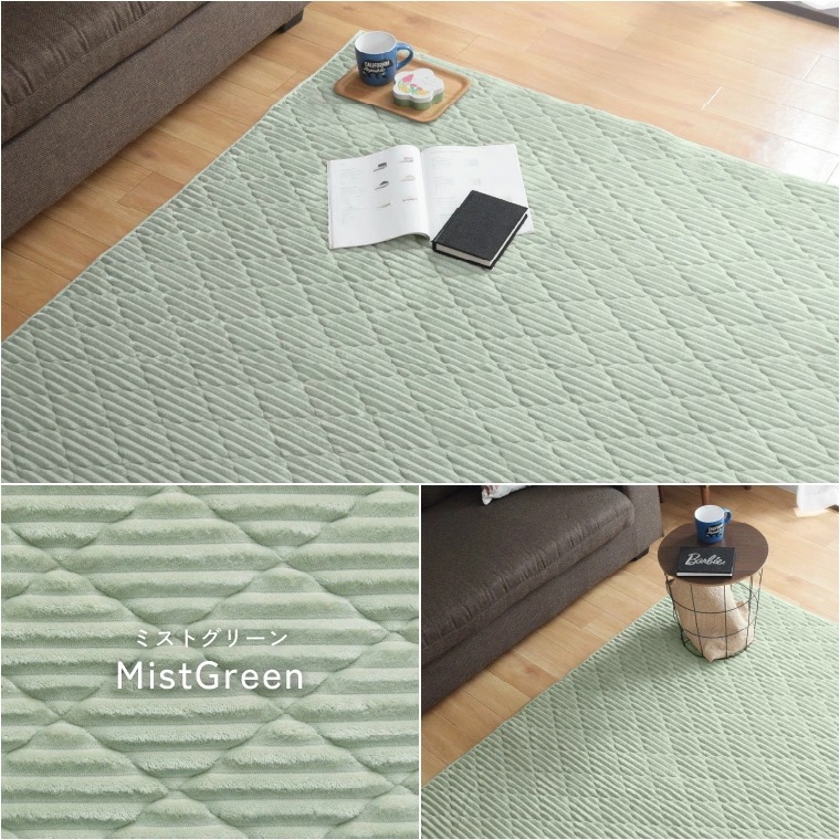 ホットカーペット 電気カーペット 3畳 カバー付き 2点セット 本体サイズ約176x235cm フランネルラグ(カバー:約190x240cm) 多機能搭載 メーカー1年保証 8時間自動オフ 省エネ