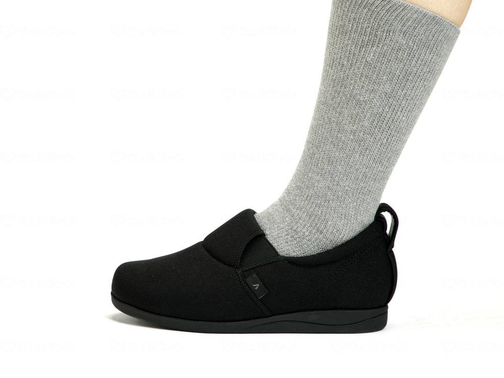 徳武産業 あゆみシューズ 介護靴 施設用 ゆったり簡単スリップオン 3E ブラック 両足5Lサイズ 1043 徳武産業 あゆみシューズ 介護靴 施設用 ゆったり簡単スリップオン 3E ブラック 両足5Lサイズ 1043