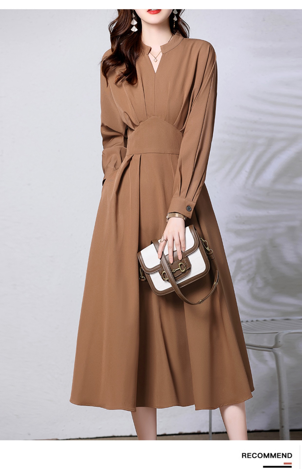 ワンピース レディース プルオーバー ロングスカート フレアスカート フレアワンピース ワンピドレス 膝下 ミモレ丈 長袖 ボリューム袖 Vネック フレア Aライン ハイウエスト かわいい 大人可愛い ワンピース レディース プルオーバー ロングスカート フレアスカート フレアワンピース ワンピドレス 膝下 ミモレ丈 長袖 ボリューム袖 Vネック フレア Aライン ハイウエスト かわいい 大人可愛い