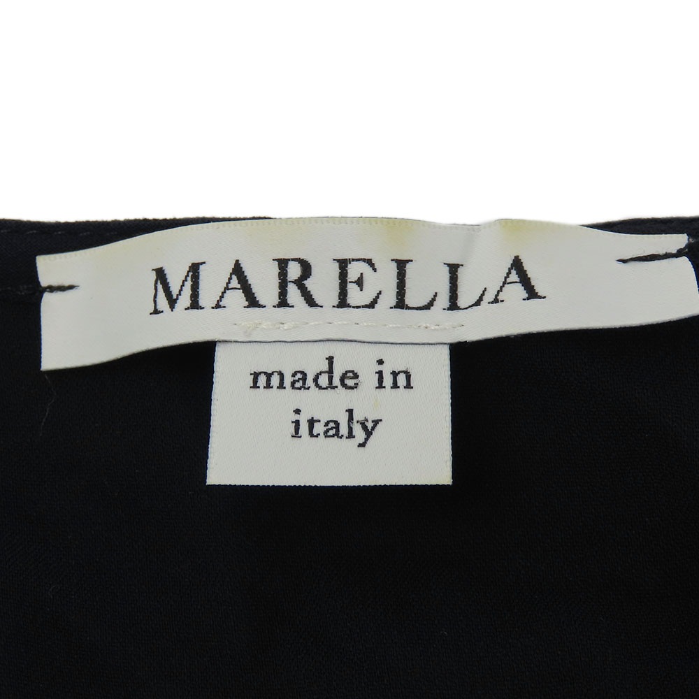 中古 ワンピース 38 レーヨン ポリウレタン アセテート ブラック ピンク ホワイト プリント 花柄 MARELLA レディース 女性 中古 ワンピース 38 レーヨン ポリウレタン アセテート ブラック ピンク ホワイト プリント 花柄 MARELLA レディース 女性