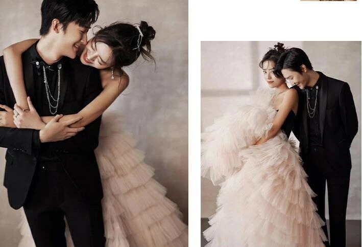 ウェディングドレス パーティードレス ロング 花嫁ドレス フォトウェディング撮影 多重チュール きれいめ 二次会ドレス 結婚式ドレス 演奏会 エレガント 高級感 前撮りドレス 後撮り お姫様 可愛い