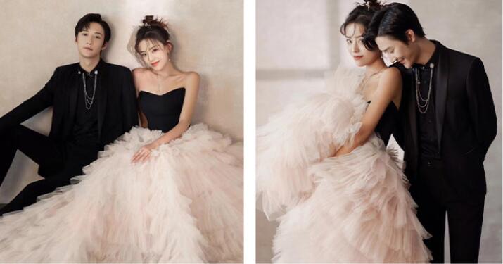 ウェディングドレス パーティードレス ロング 花嫁ドレス フォトウェディング撮影 多重チュール きれいめ 二次会ドレス 結婚式ドレス 演奏会 エレガント 高級感 前撮りドレス 後撮り お姫様 可愛い